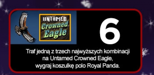 Koszulka polo na slocie Untamed Crowned Eagle 6 grudnia w Royal Panda